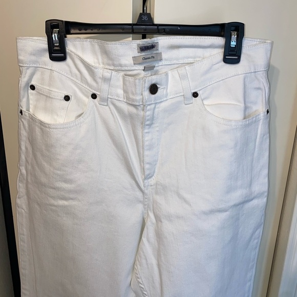 L.L. Bean Women's Flare White Jeans - Picture 2 of 12